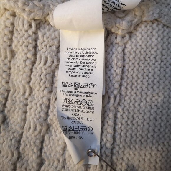 2/$30.00 Mix & Match - Gap Ladies Size Medium Beige Basket Weave Open Cardigan - Picture 10 of 10